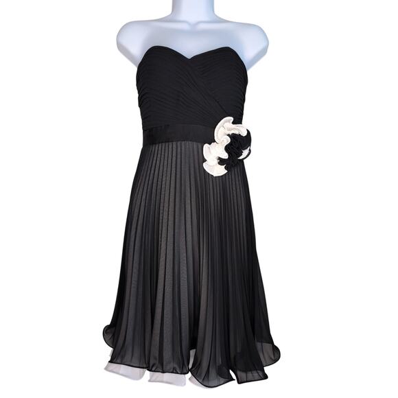 Strapless Chiffon Dress 2 Whimsigoth Fairy Grunge Romantic Party Event Rosette - Picture 1 of 5
